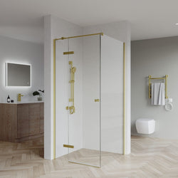 Brushed Gold Shower Screen - RJ Bathroom