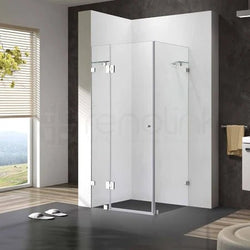 Brushed Nickel Shower Screen - RJ Bathroom