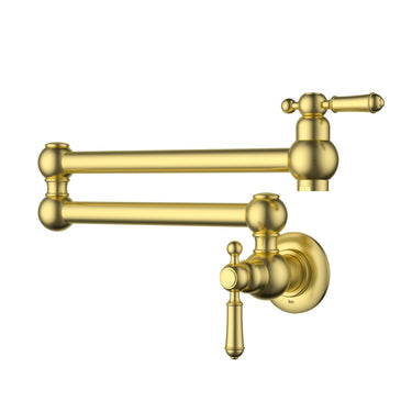 Ikon Clasico Hampton Brushed Gold Pot Filler