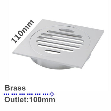 110x110mm Chrome Floor Waste Drain - RJ Bathroom