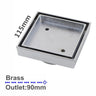 115x115mm Chrome Tile Insert Floor Waste Drain - RJ Bathroom