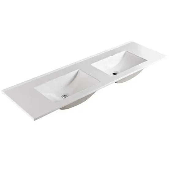 Noah Classic Square Handles 1800mm Double Bowl Freestanding Legs Vanity - RJ Bathroom