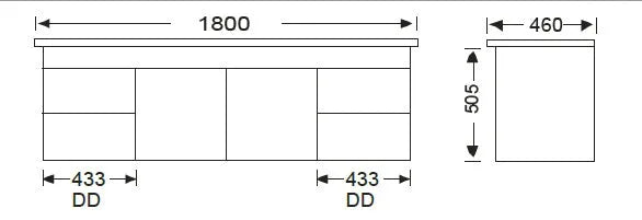 Noah 1800mm Wall Hung|Floating Double Bowl Bathroom Vanity - RJ Bathroom