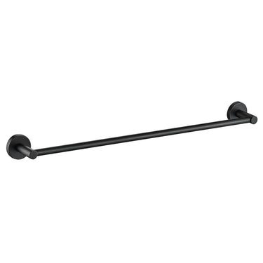 Otus Matte Black Single Towel Rail 600mm - Solid Brass