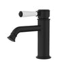 Ikon Clasico Hampton Matte Black Basin Mixer - Ceramic Handle