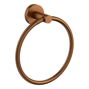 Otus Brushed Copper Slimline Towel Ring - Stainless Steel