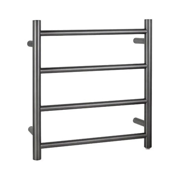 Gun Metal Grey Electric Heated Towel Rail Towel Rack 4 Bars - RJ Bathroom