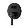 Ikon Clasico Hampton Matte Black Wall Mixer Diverter Trim Kit - Rough-In Body Included
