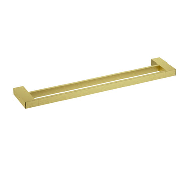 Ikon Ceram Brushed Gold double towel rail 800mm