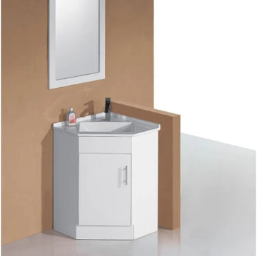 Corner Vanity 600x600mm With Basin Top - RJ Bathroom