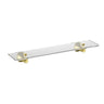Ikon Clasico Hampton Brushed Gold Glass Shelf 500mm (66509BG)