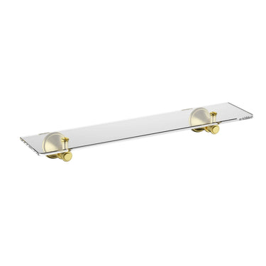 Ikon Clasico Hampton Brushed Gold Glass Shelf 500mm (66509BG)