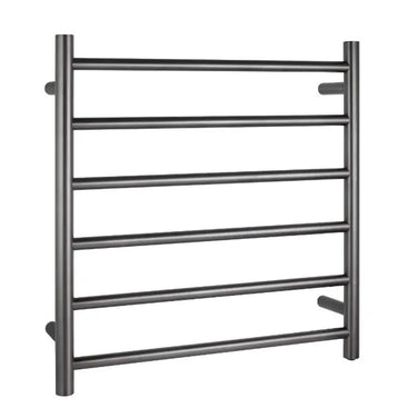Gun Metal Grey Electric Heated Towel Rail Towel Rack 6 Bars - RJ Bathroom