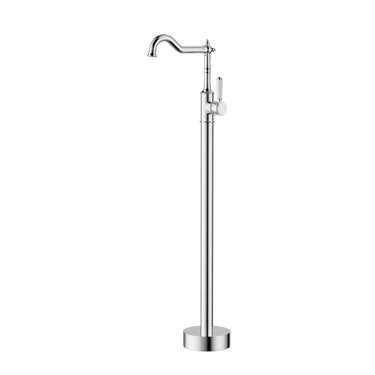 Ikon Clasico Hampton Chrome Freestanding Bath Mixer - Ceramic Handle