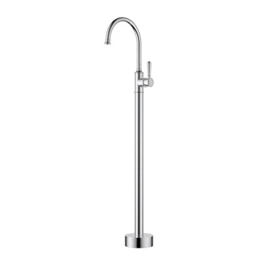 Ikon Clasico Hampton Chrome Freestanding Gooseneck Bath Mixer