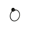Ikon Otus Matte Black Towel Ring - Solid Brass (8113-B)