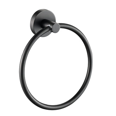 Ikon Otus Gun Metal Towel Ring - Solid Brass (8113-GM)