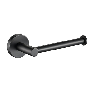 Ikon Otus Matte Black Toilet Roll Holder - Solid Brass (8116A-B)