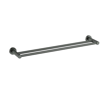 Ikon Linie Fluted Gun Metal double towel rail