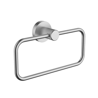Ikon Linie Fluted Brushed Nickel towel ring