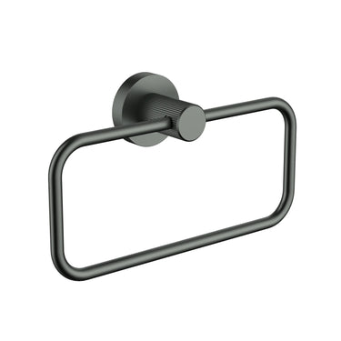 Ikon Linie Fluted Gun Metal towel ring