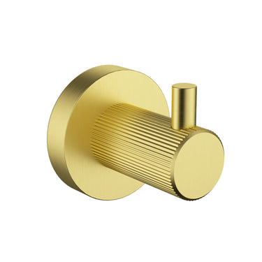 Ikon Linie Fluted Brushed Gold robe hook