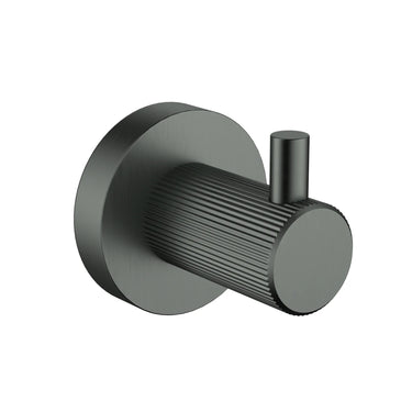 Ikon Linie Fluted Gun Metal robe hook
