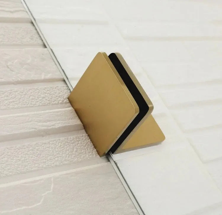 Covey Frameless Arched Fixed Panel Shower Screen Brushed Gold - RJ Bathroom