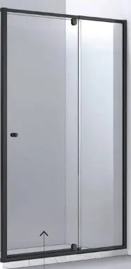 Matte Black Semi Frameless Pivot Door Shower Screen - RJ Bathroom