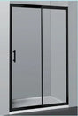 Matte Black Semi Frameless Sliding Door Shower Screen - RJ Bathroom