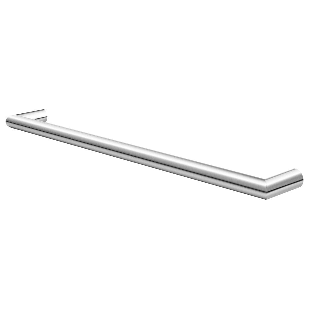 Round Horizontal Electric Heated Brushed Nickel Towel Rail Towel Rack