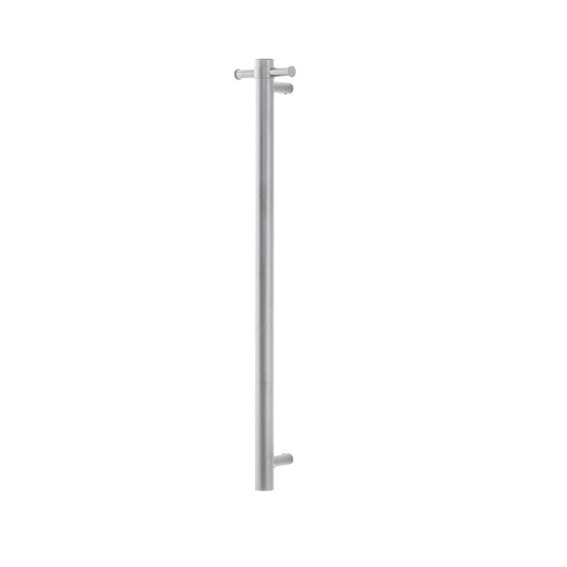 Round Vertical Electric Heated Brushed Nickel Towel Rail Towel Rack