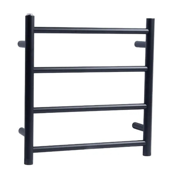 Matte Black Electric Heated Towel Rail Towel Rack 4 Bars - RJ Bathroom