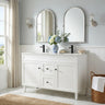Harold 1200mm Double Bowl Hampton Shaker Freestanding Vanity Matte White - RJ Bathroom