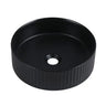 Cora Groove Fluted Round Matte Black Basin - RJ Bathroom