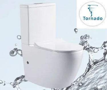 Doris Tornado Silent High End Back To Wall Ceramic Toilet Suite - RJ Bathroom
