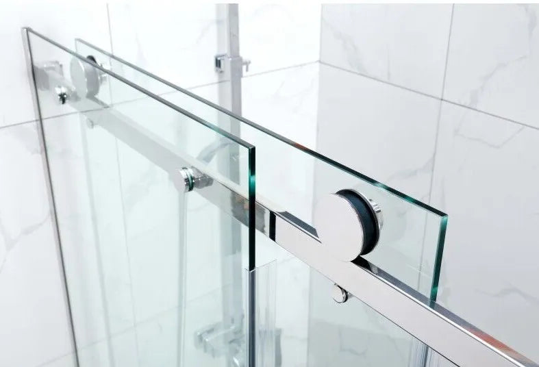 Frameless Chrome Corner Sliding Door Shower Screen - RJ Bathroom