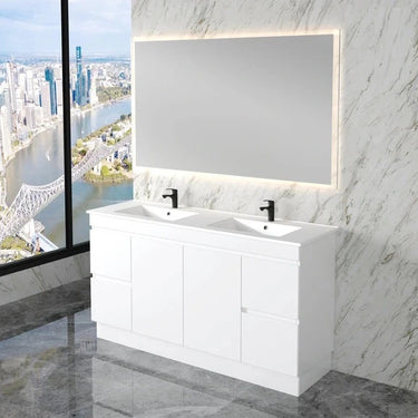 Noah 1800mm Freestanding Double Bowl Kickboard Vanity