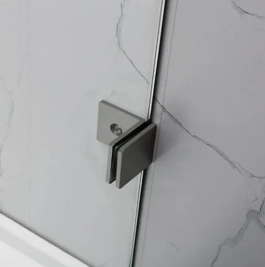 Gunmetal Grey Frameless Fixed Panel Walk in Shower Screen 2000mm - RJ Bathroom