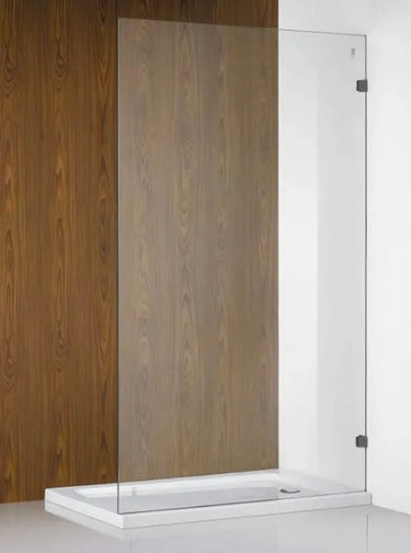 Gunmetal Grey Frameless Fixed Panel Walk in Shower Screen 2000mm - RJ Bathroom