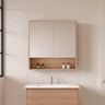 Hera Timber Look Elegant Oak 750mm Mirror Shaving Cabinet with Shelf - RJ Bathroom