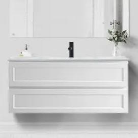 Hampton Shaker 1200mm Matte White Wall Hung All Drawer Vanity - RJ Bathroom