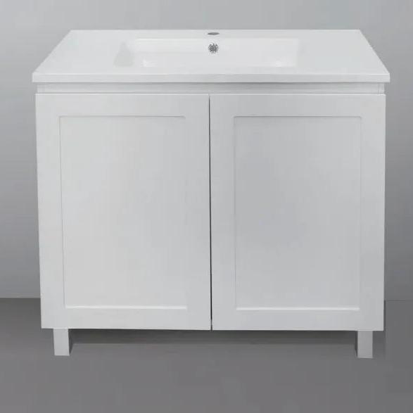 Hampton Shaker 750mm Matte White Two Doors Freestanding Vanity - RJ Bathroom