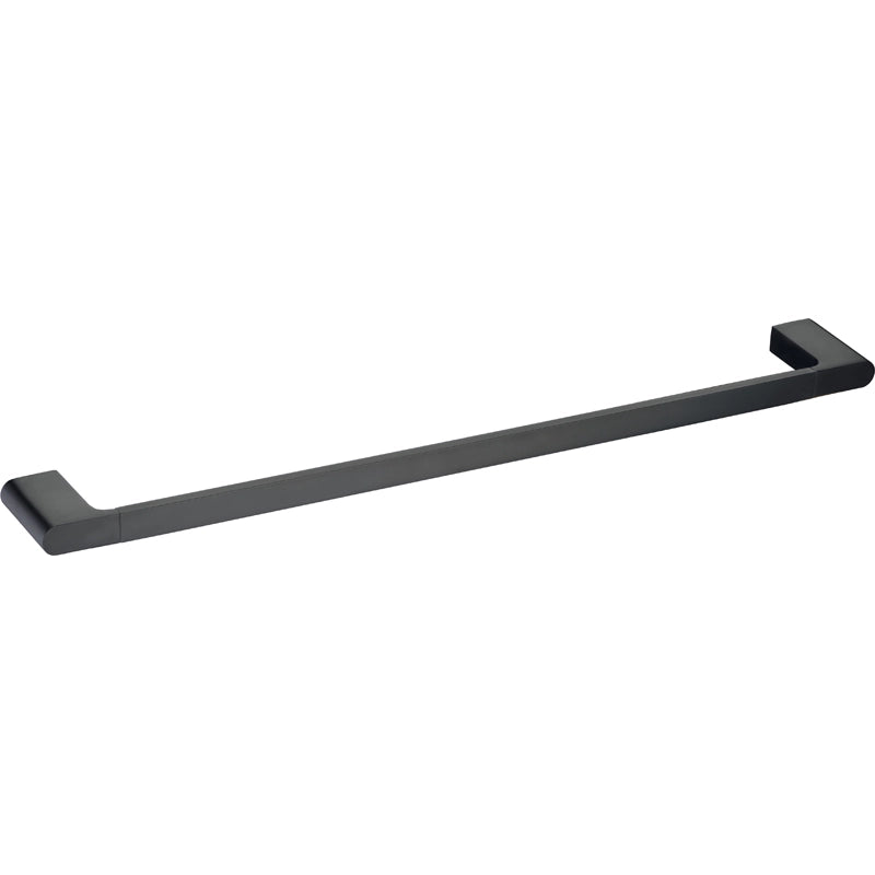 Cora Single Towel Rail 800mm Matt Black