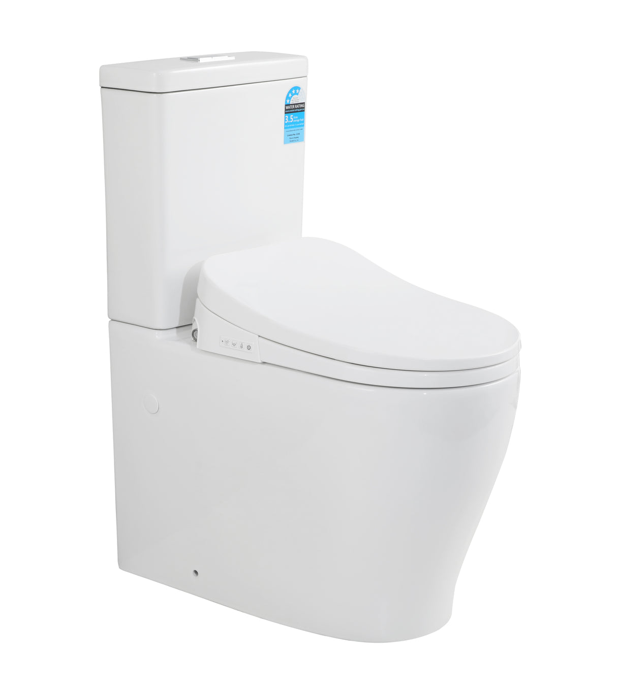 Zeus Rimless Tornado Silent High End Back To Wall Toilet Suite with Bidet Smart Seat