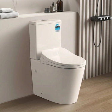 Alpha Rimless Tornado Back to Wall Toilet Suite with Smart Bidet Seat Option Easy Height Gloss White