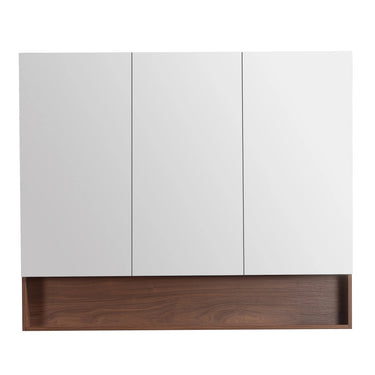 Ridgewood 1200mm Walnut Mocha Oak Woodmatt mirror shaving cabinet, plywood
