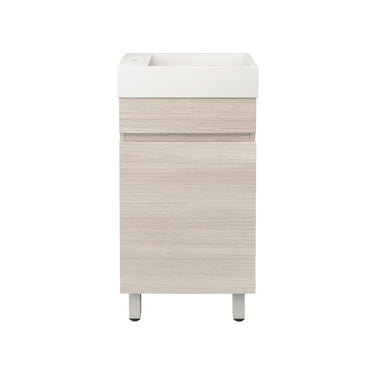 Timber 450mm Coastal Oak Vanity | Waterproof PVC Film | Compact Ensuite