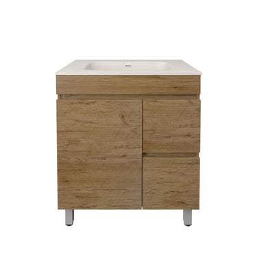 Timber Look Ensuite Slimline Prime Oak Camden 750mm Freestanding Vanity