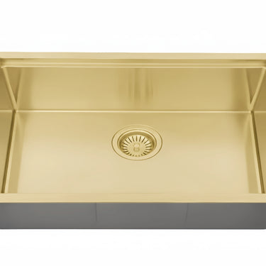 Kliff Brushed Gold Laundry Kitchen Sink Top/Under Mount 810x440